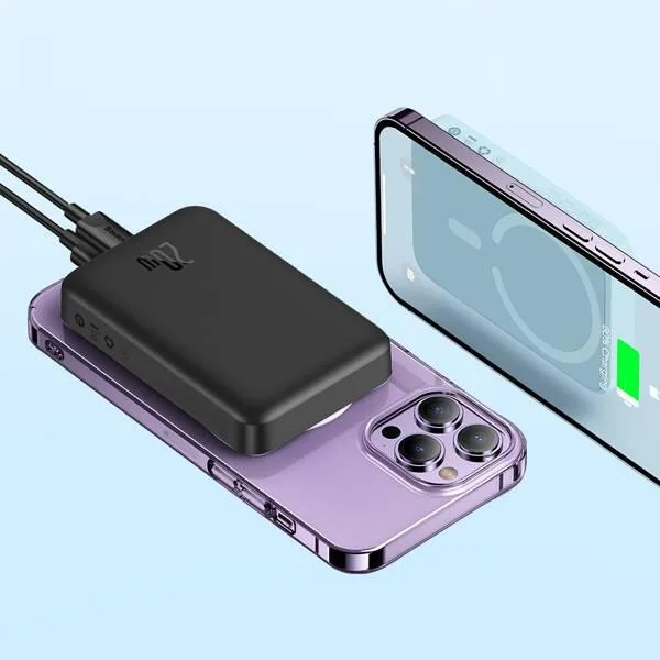 Powerbank Baseus Magnetic Mini PPCX070001 10000mAh MagSafe 15W PD QC 20W USB-C + kabel - specyfikacja techniczna: