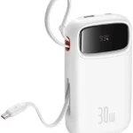 powerbank baseus qpow 2 10000mah 30w z 2 wbudowanymi kablami b5b6586cf6244bae94ecca3eda955156