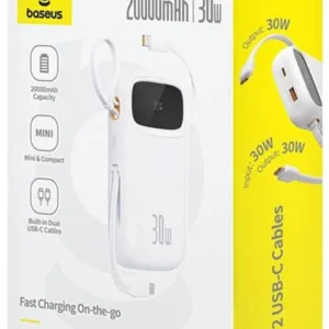 powerbank baseus qpow 2 10000mah 30w z 2 wbudowanymi kablami cb1d6a5450734f18a5e3d090fbefeb3e