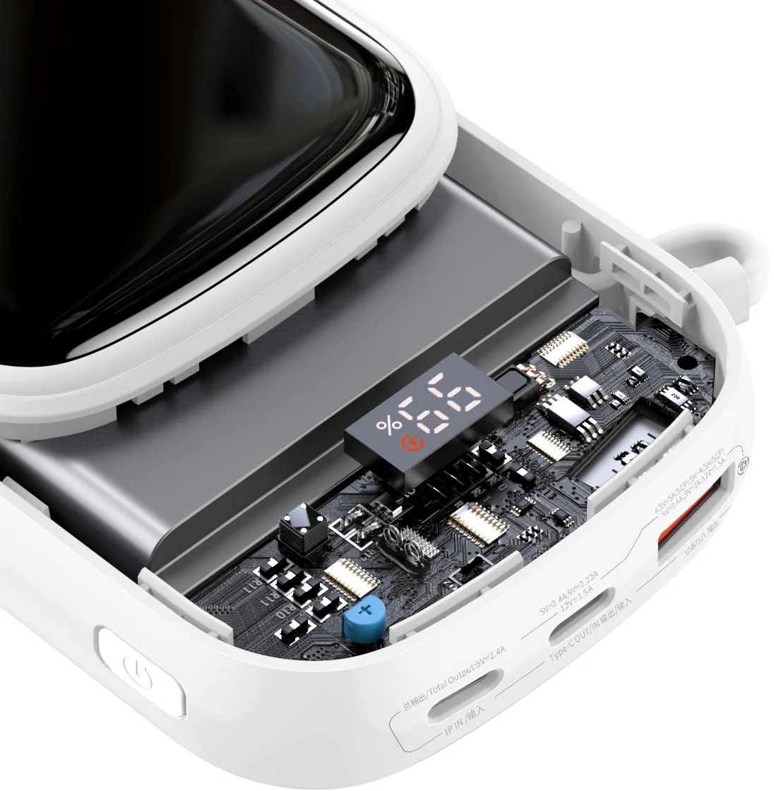 Powerbank Baseus Qpow Digital Display PPQD060302 20000mAh 22,5W PD QC USB-A USB-C + KABEL USB-C – specyfikacja i dane techniczne: