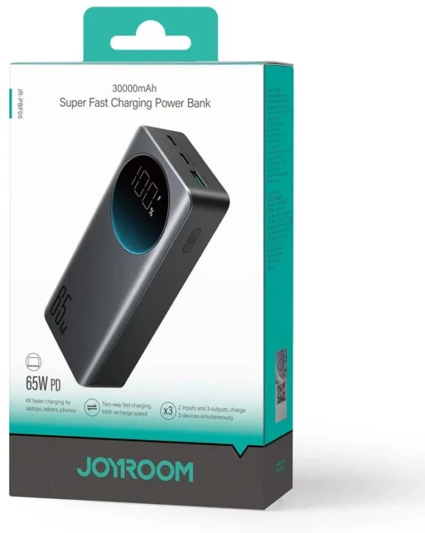 powerbank joyroom digital display jr pbf05 30000mah 65w pd 3 0a298325fbcd43a594039f7fda28e019