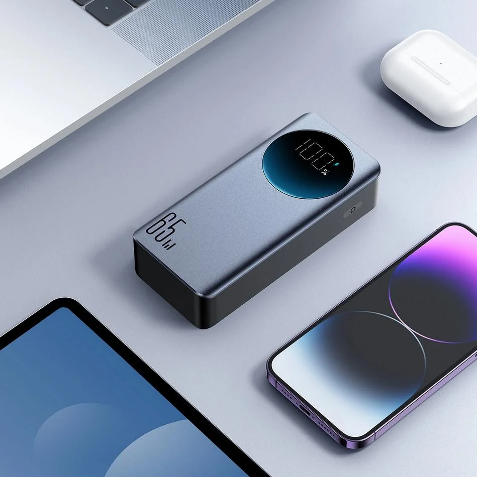 Powerbank Joyroom Digital Display JR-PBF05 30000mAh 65W PD 3.0 QC 3.0 1x USB-A 2x USB-C z kablem