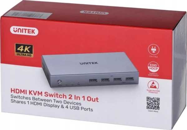 przeacznik kvm unitek v307a 4k hdmi 20 2w1 20669e13de3f4b0b98f3da7ca04496cb