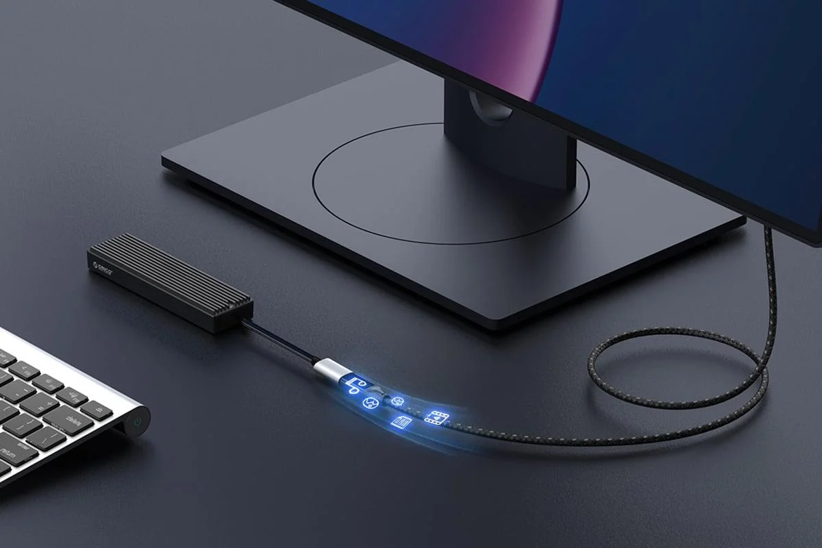 Przedłużacz USB Orico USB-C 3.2 20Gbps, 4K, 100W, 1m
