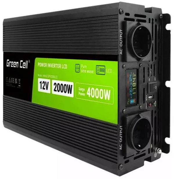 przetwornica napiecia green cell powerinverter lcd 12v 230v 147ef4d111d04544b5d4fde9721b04da