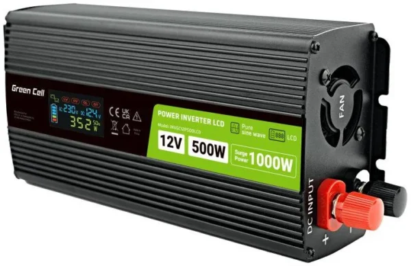 przetwornica napiecia green cell powerinverter lcd 12v 230v bb992b7f6a7e4431aeacb5e7f8c6fcd8