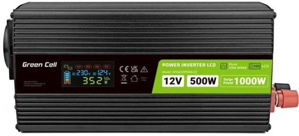 przetwornica napiecia green cell powerinverter lcd 12v 230v cce940a39bff4573b7f6f59944de7b2f