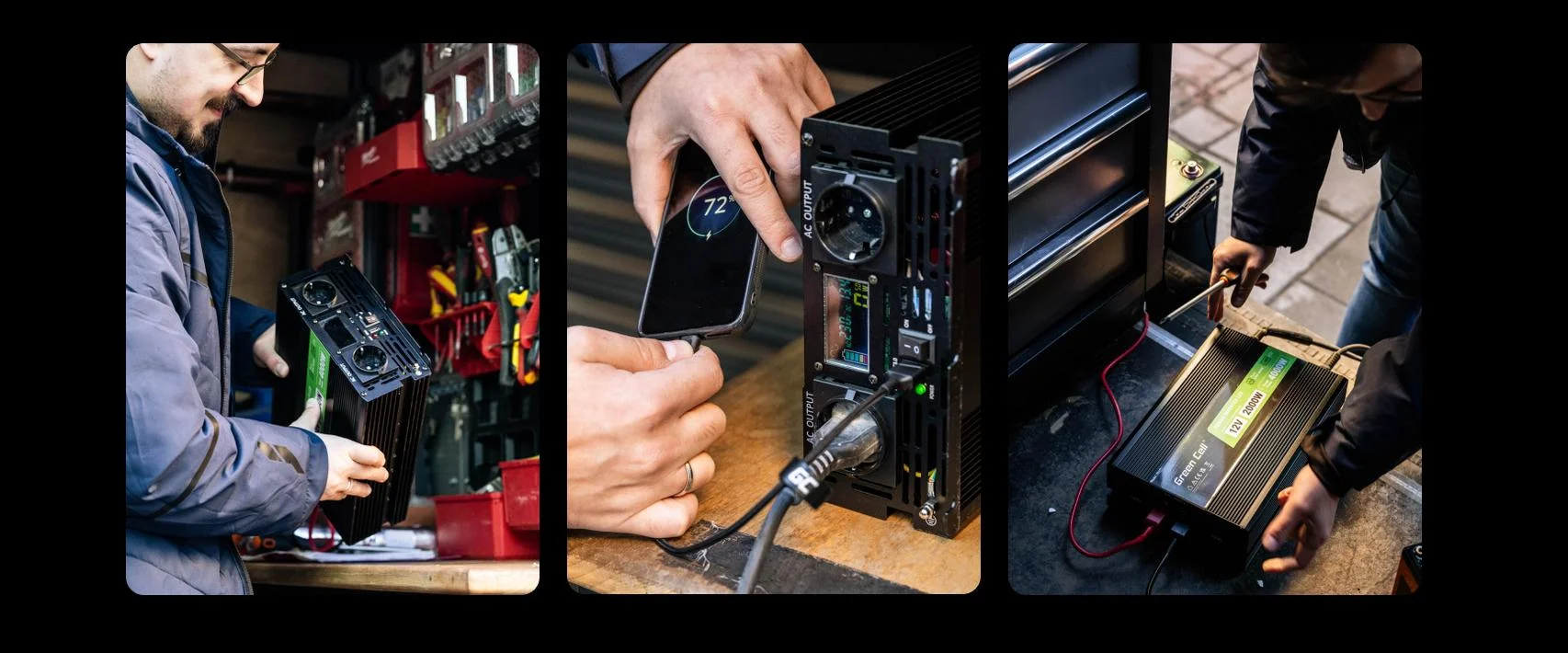 PRZETWORNICA NAPIĘCIA Green Cell PowerInverter LCD 24V / 230V 3000/6000W CZYSTA SINUSOIDA