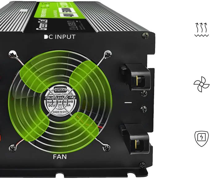 Przetwornica napięcia Green Cell PowerInverter LCD 48 V 5000 W/10000 W - pełna (czysta) sinusoida, komplet zabezpieczeń i aktywne chłodzenie