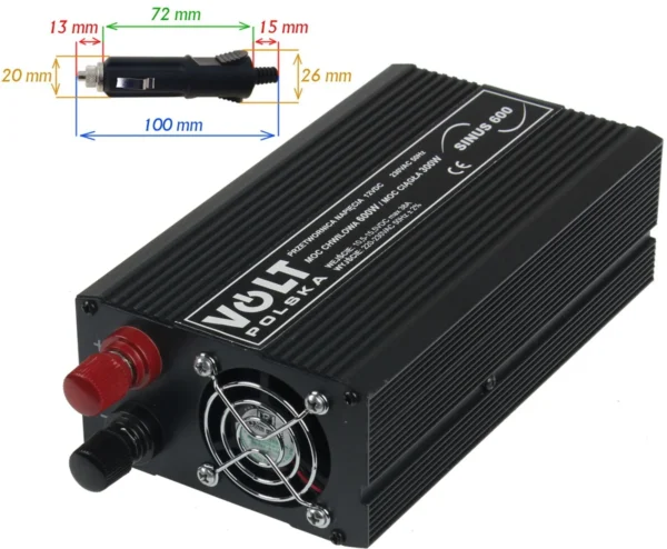 przetwornica volt polska sinus 600 12v 230v 300600w 0026320cd0634921b991cbf7e79f63f2