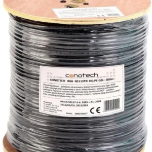 przewod koncentryczny ns113tri hq pe zelowany czarny 300m e450aef436f240d0b04926f83934777e