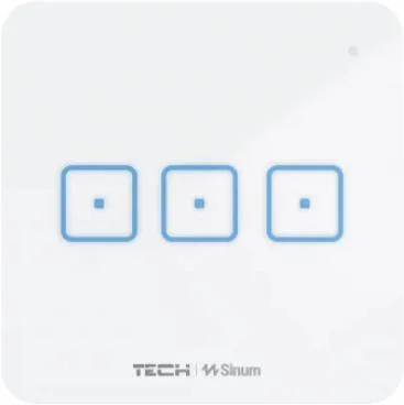 Przewodowy włącznik trójpolowy biały WS-03M Tech Sterowniki