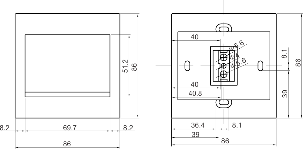 Przycisk wyjścia SCOT BT-2D podtynkowy