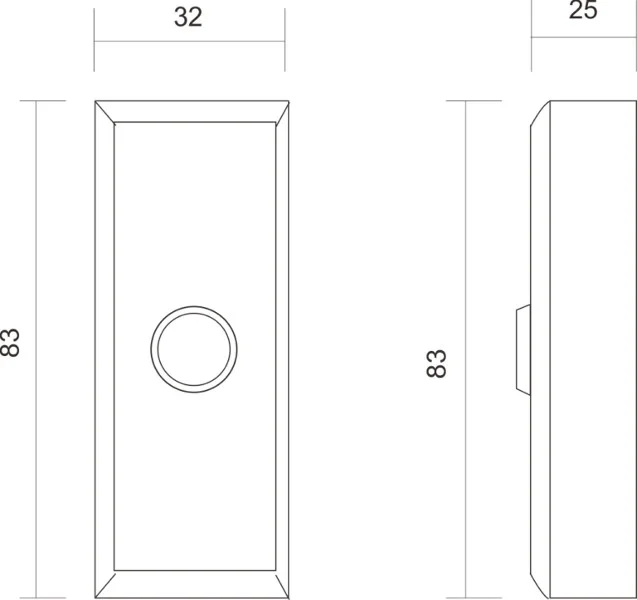 Przycisk wyjścia VIDOS OP03