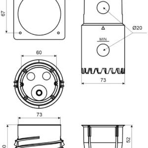 puszka elektroinstalacyjna do izolacji koncowej z otwornica 70f8a2ff4a5b4097bc5441bdf839a398