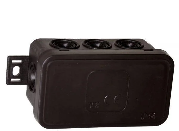 puszka natynkowa pusta 8 wlotow viplast v8 klik czarna ip54 89d404998e2940bd9affce810931b198