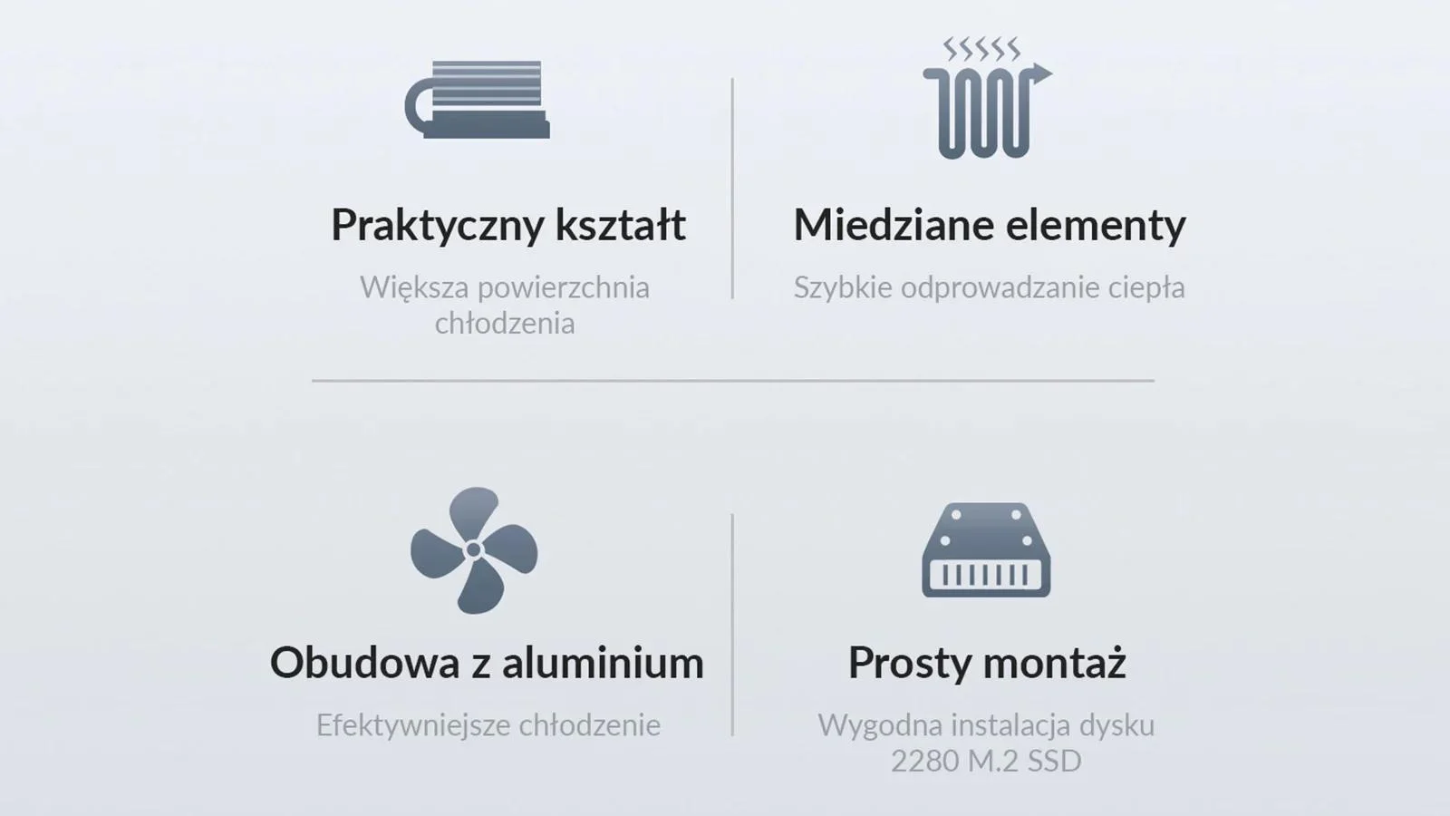 Radiator do dysku M.2 Orico M2HS6-SV-BP miedziany