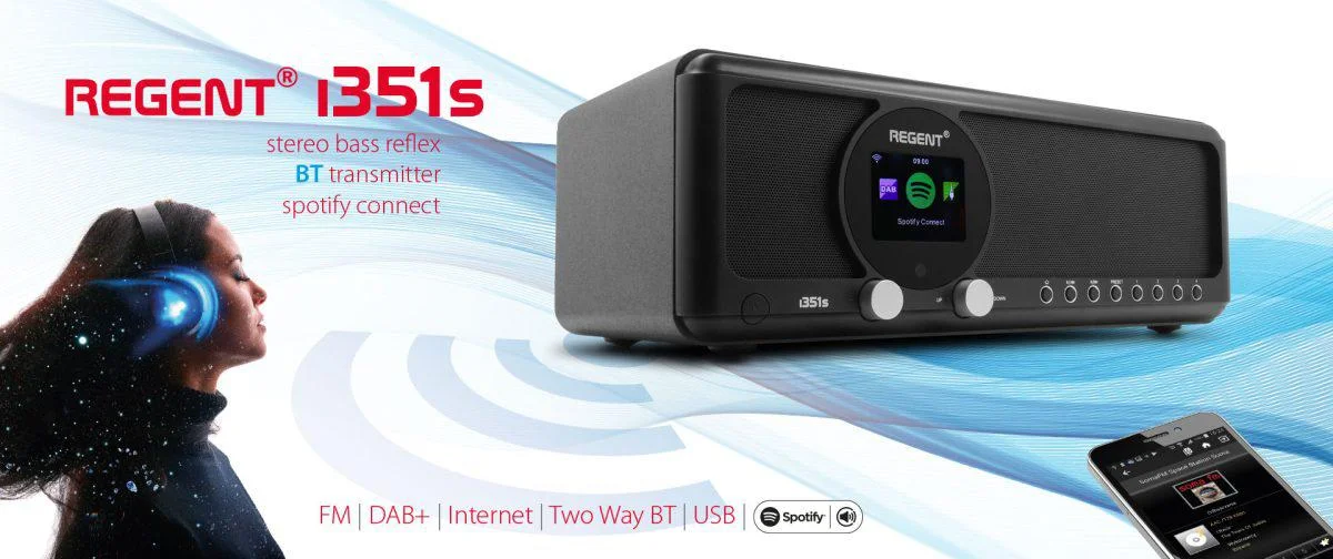 Radio internetowe Ferguson REGENT i351s Białe - WIFI/DAB+/FM/USB/BT/Spotify