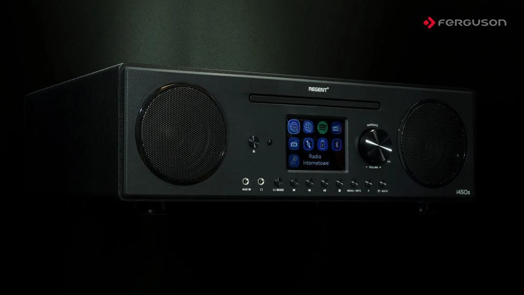 Radio internetowe Ferguson REGENT i450s Czarne - WIFI/DAB+/FM/CD/BT/Spotify