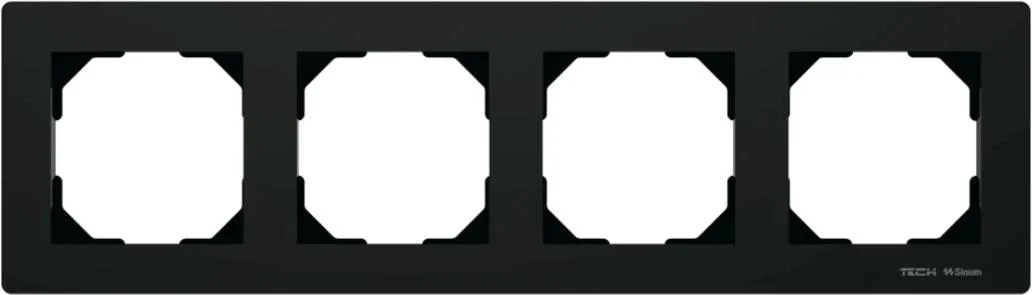 Ramka poczwórna czarna FG-04 Tech Sterowniki