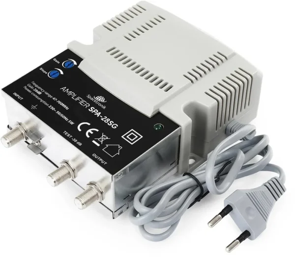 regulowany wzmacniacz sygnau tv naziemnej i kablowej spacetr ffe7b468379046609f1db3b0d097c4ad