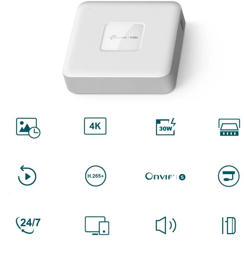 Poznaj funkcje i możliwości 4-kanałowego sieciowego rejestratora wideo TP-Link VIGI NVR1104H-4P