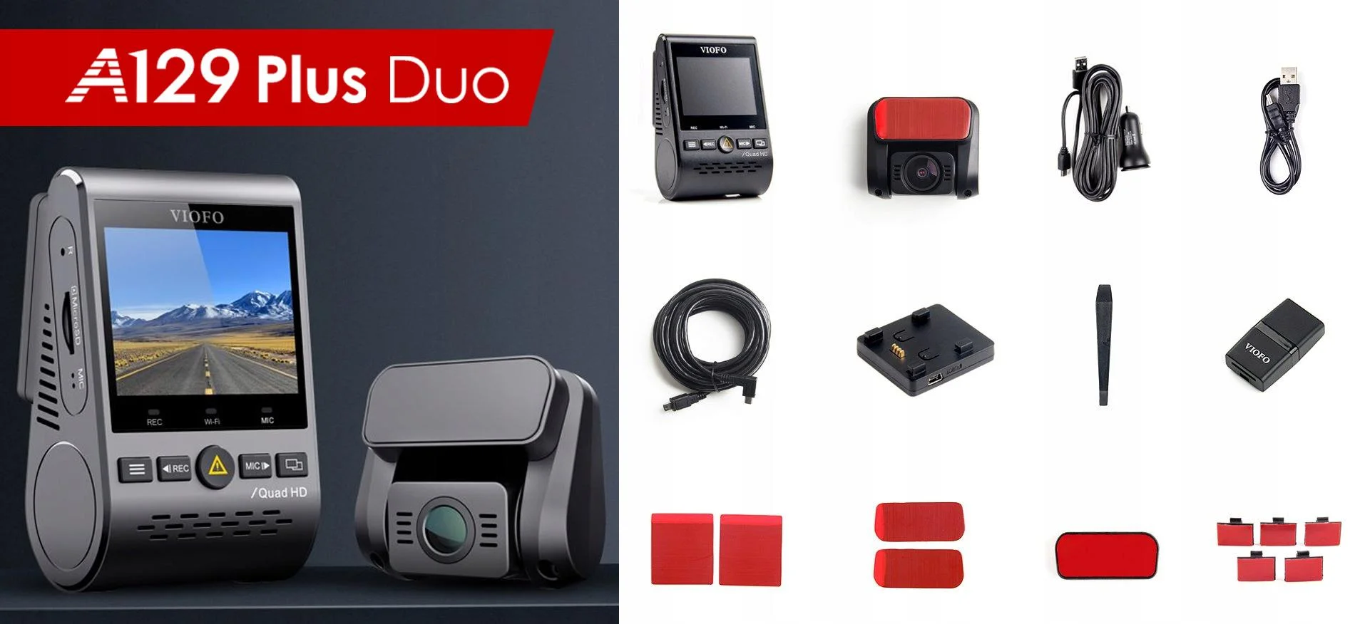 Rejestrator trasy Viofo A129 PLUS DUO-G