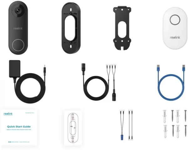 reolink bezprzewodowy wideo dzwonek d340w wi fi 5mpx d5edfbaf88d64112856102dabb42d45b