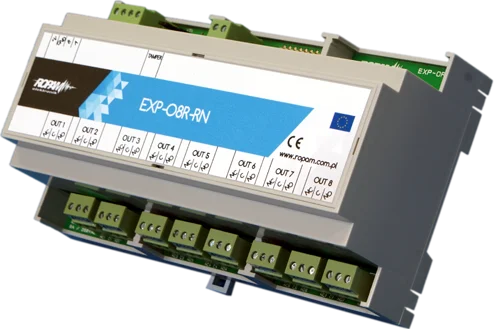 MODUŁ ROZBUDOWY WYJŚĆ ROPAM EXP-O8R-RN-D9M