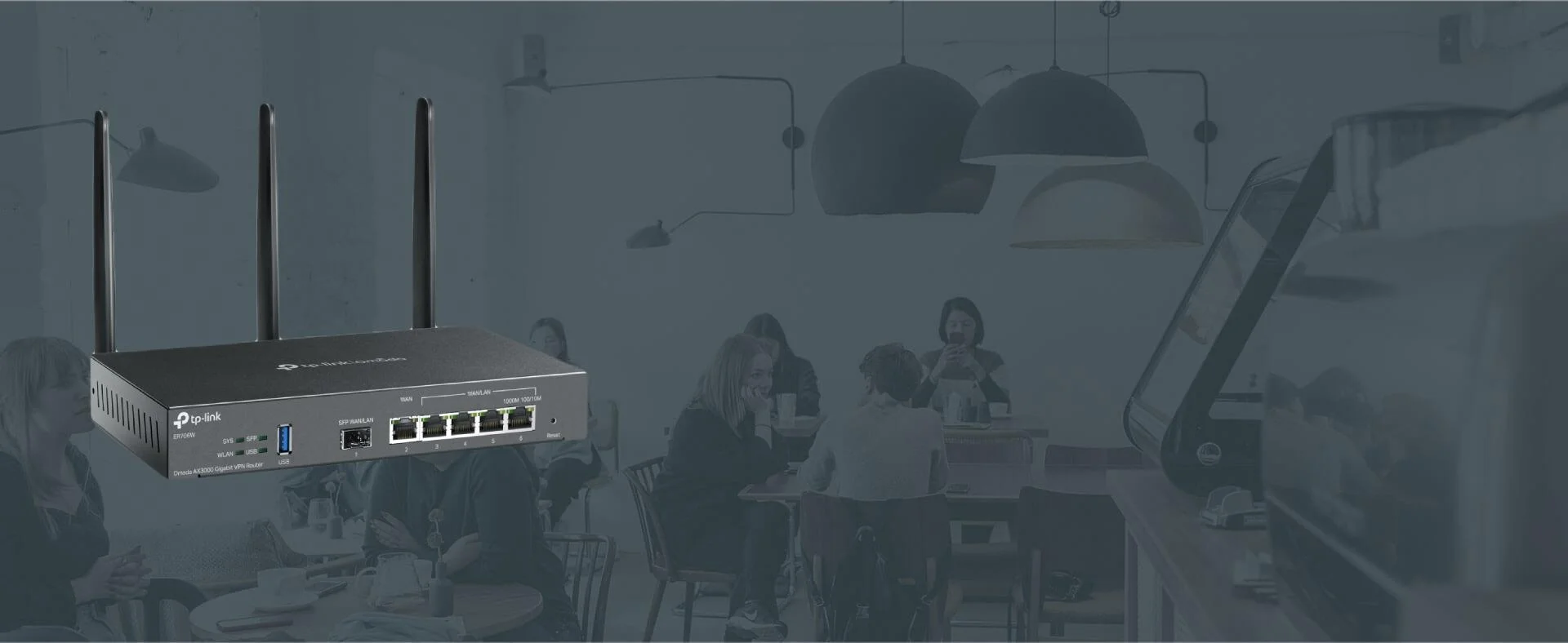 Gigabitowy router VPN Omada w standardzie AX3000 TP-Link ER706W - wszechobecna łączność zaczyna się od Wi-Fi 6!