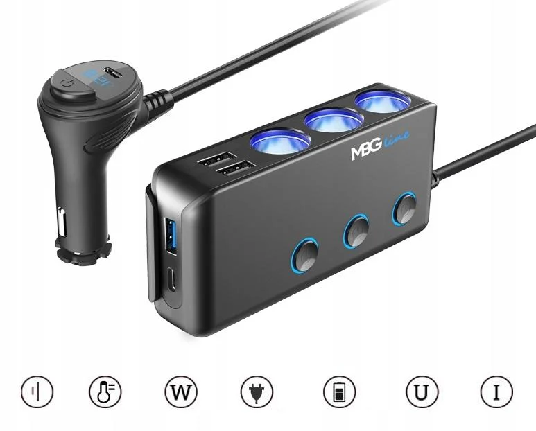 Rozdzielacz gniazda zapalniczki MBG Line HC67C