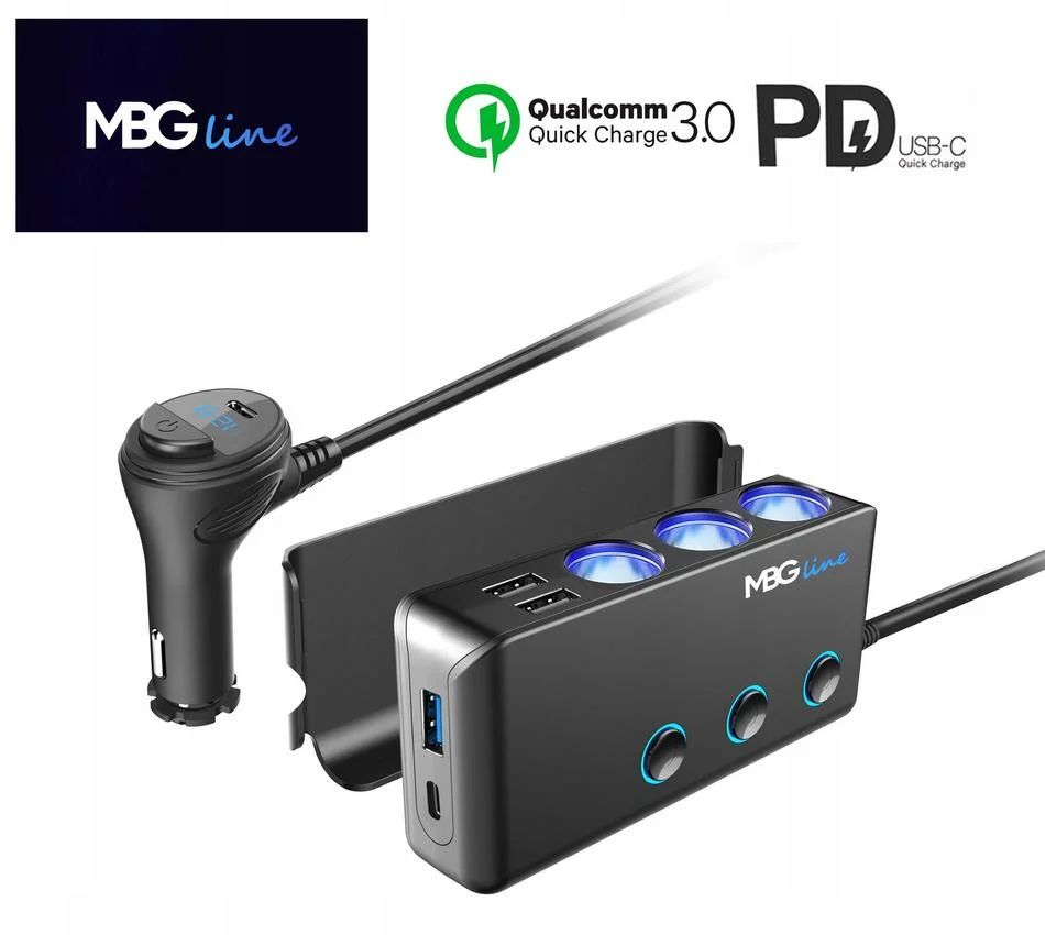 Rozdzielacz gniazda zapalniczki MBG Line HC67C