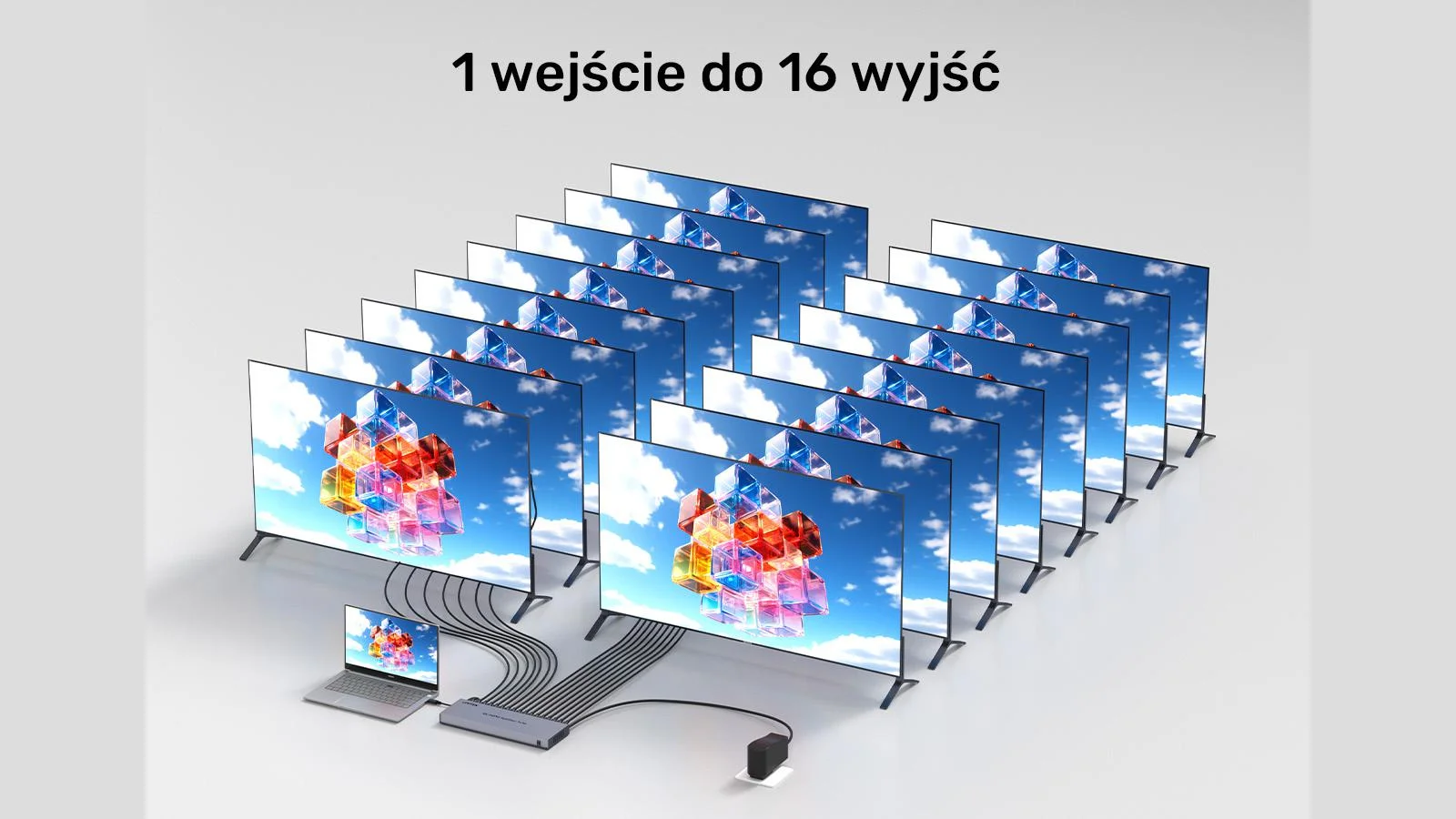 Rozdzielacz HDMI Unitek 4K 1 wejście 16 wyjść 4K@30Hz