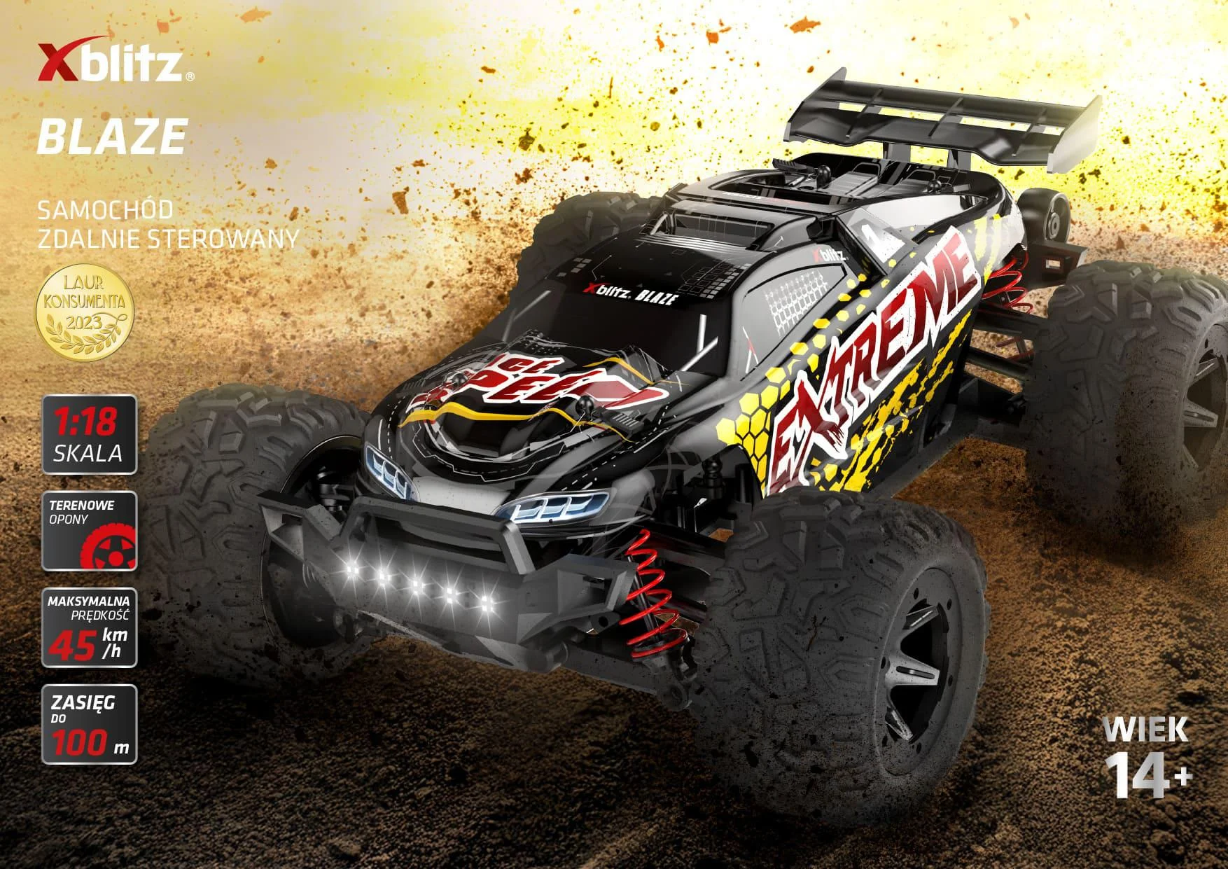 Samochód RC zdalnie sterowany Xblitz Blaze Terenowy Auto