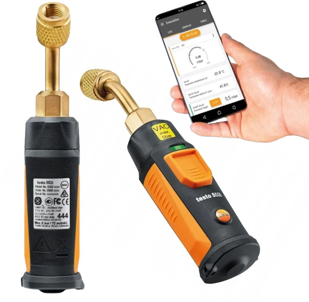 Miernik pomiaru próżni Smart Sonda Testo 552i 0564 2552 - przeznaczenie i zastosowanie wakuometru: