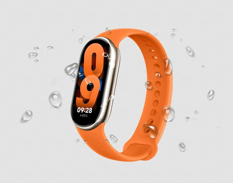 Smartband Xiaomi Mi Band 8 - miękki, gładki i wodoodporny pasek TPU