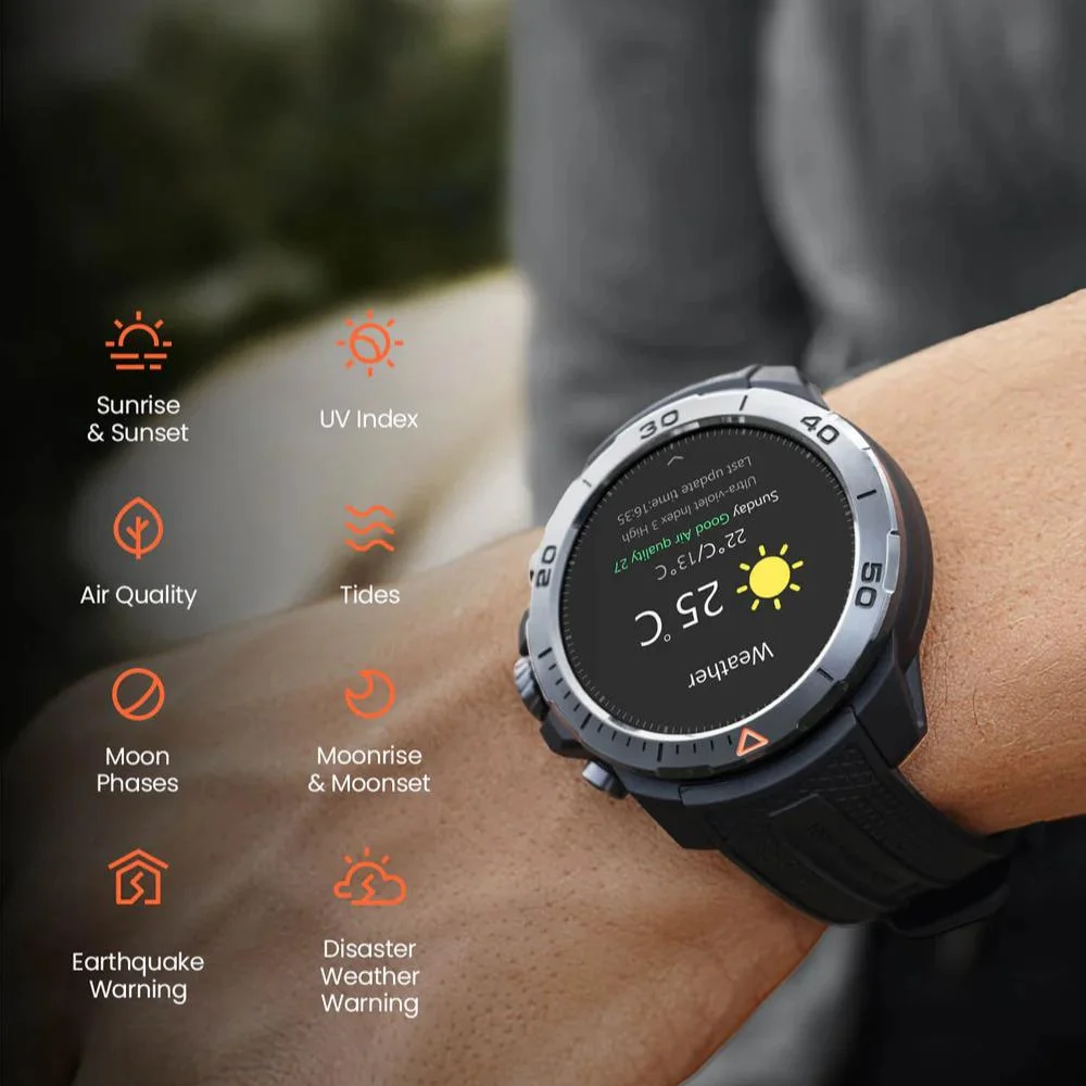 Ekran AMOLED 1.32" z jasnością 1500 nitów i GPS Dual-Band – Perfekcyjna widoczność i precyzja nawigacji