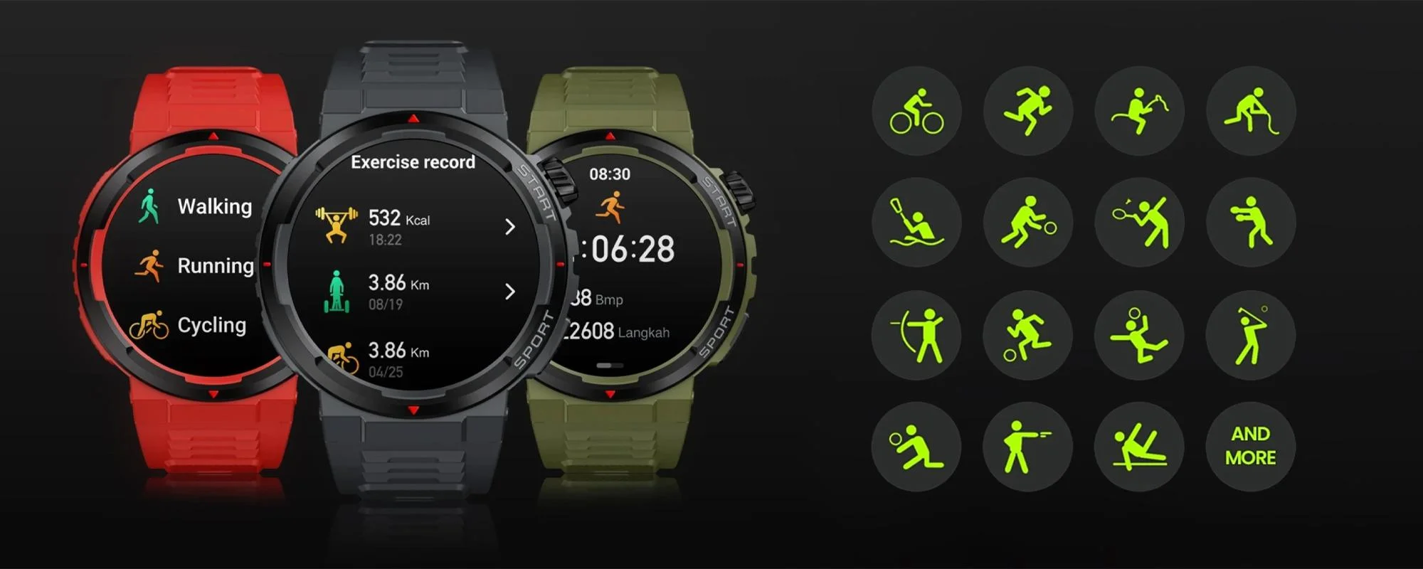 Smartwatch Zeblaze Ares 3 Plus zielony