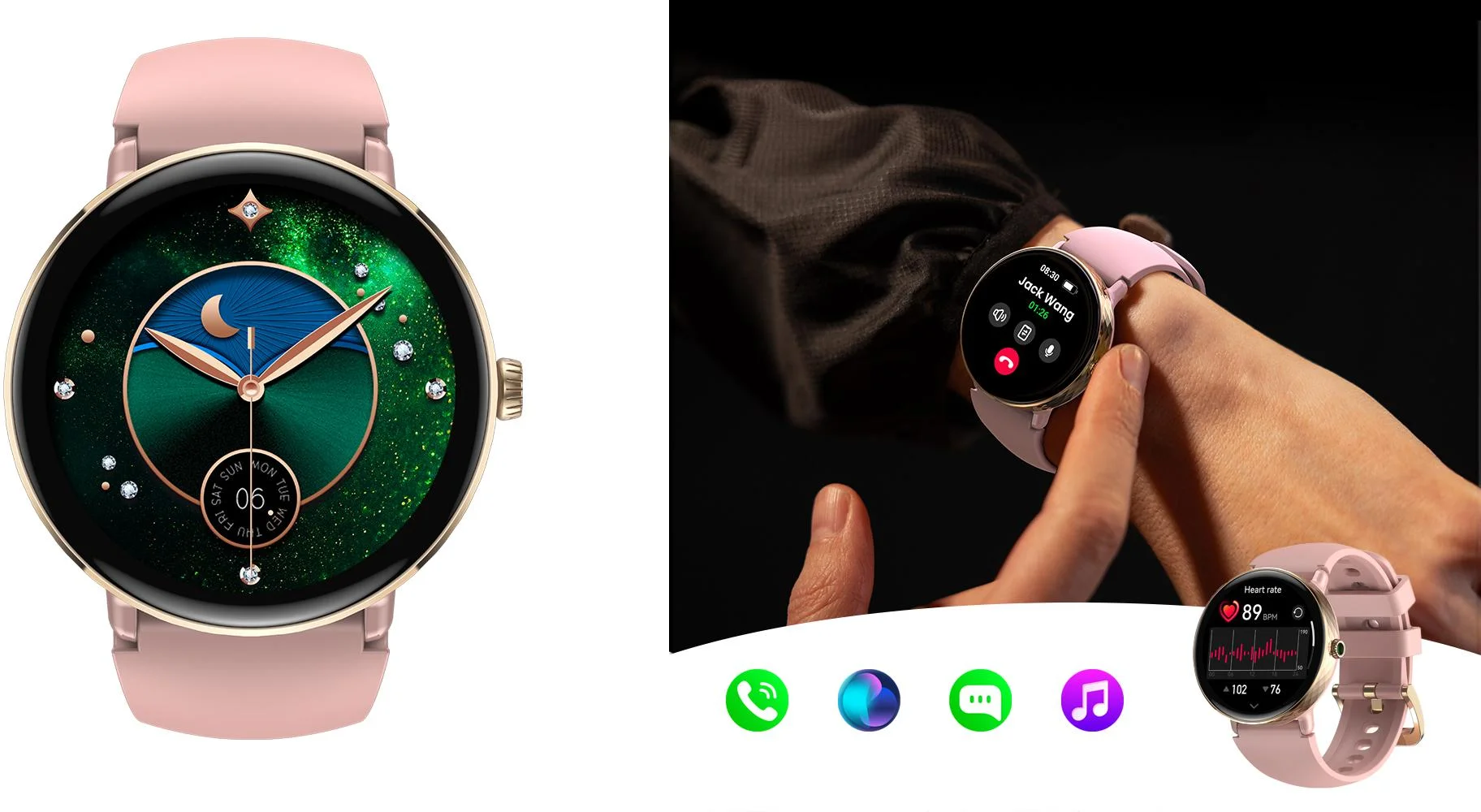 Smartwatch Zeblaze Lily 2 - różowy