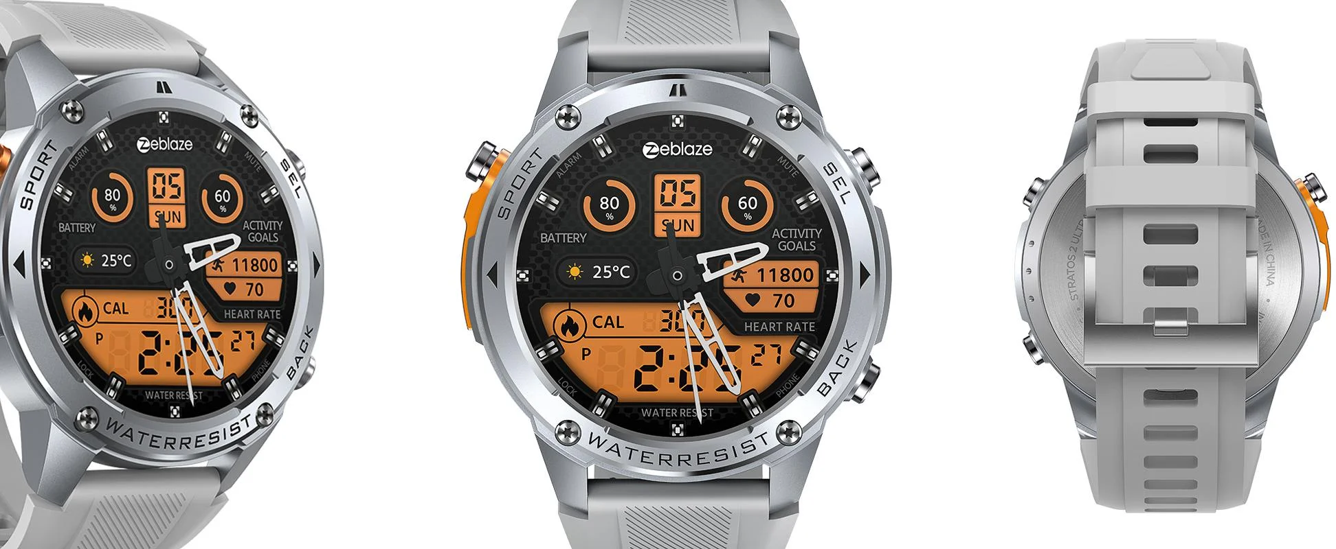 Smartwatch Zeblaze Stratos 2 Ultra - srebrny