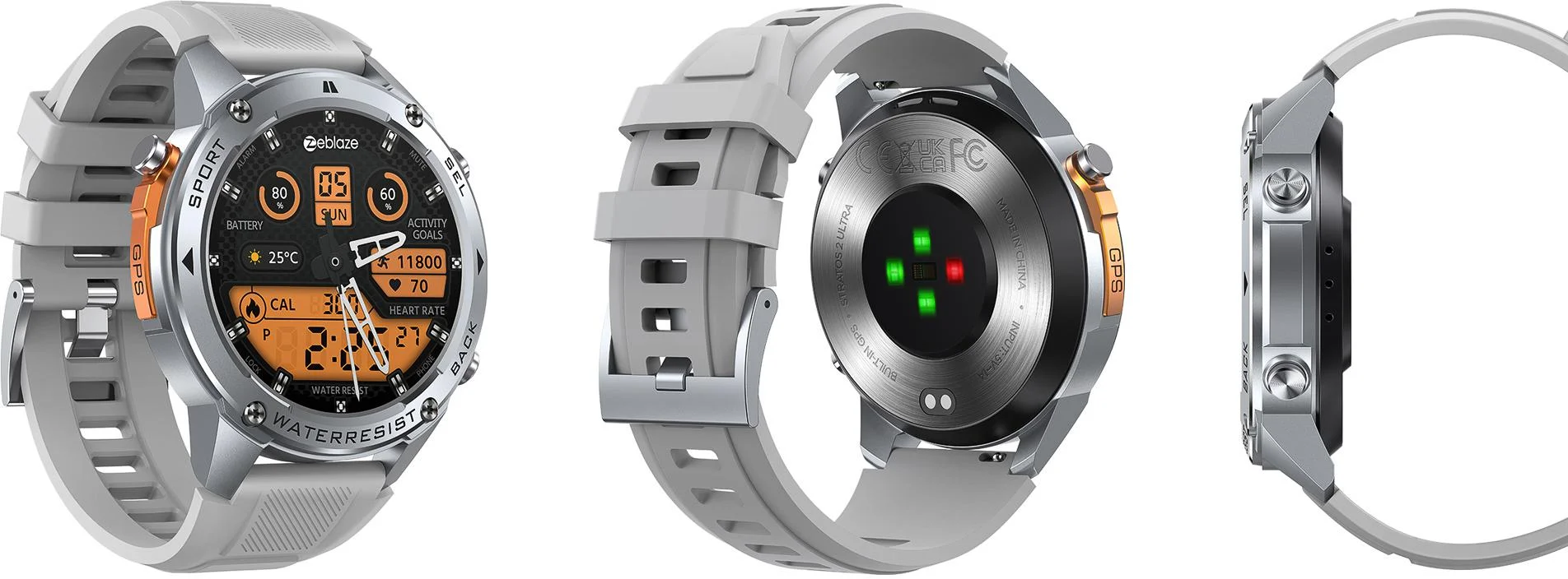 Smartwatch Zeblaze Stratos 2 Ultra - srebrny