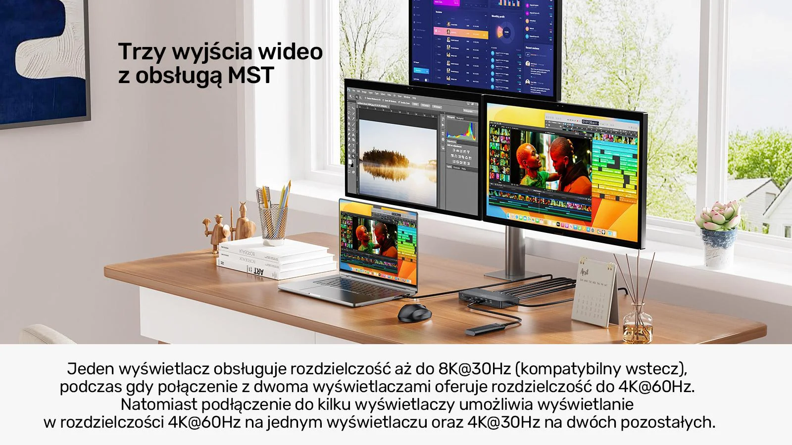 Stacja dokująca Unitek D1104A01 13w1 MST HDMI DP 8K PD 100W