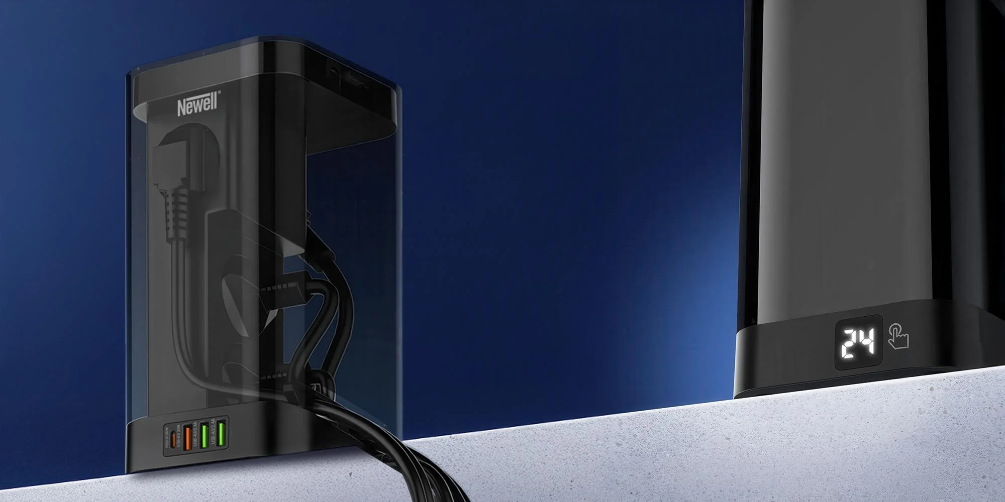 Stacja zasilająca Newell GaN Power Cube 8w1 z ładowarką indukcyjną