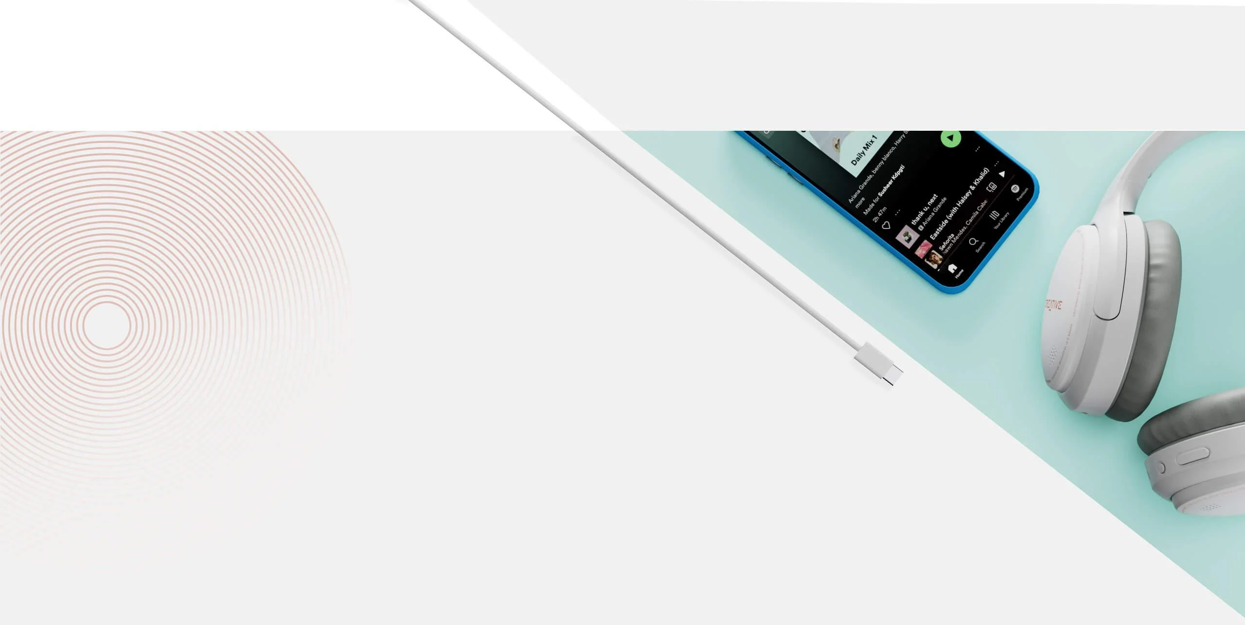 Słuchawki bezprzewodowe Creative Zen Hybrid - żywotność baterii sięgająca nawet do 27 godzin (z włączoną funkcją ANC)