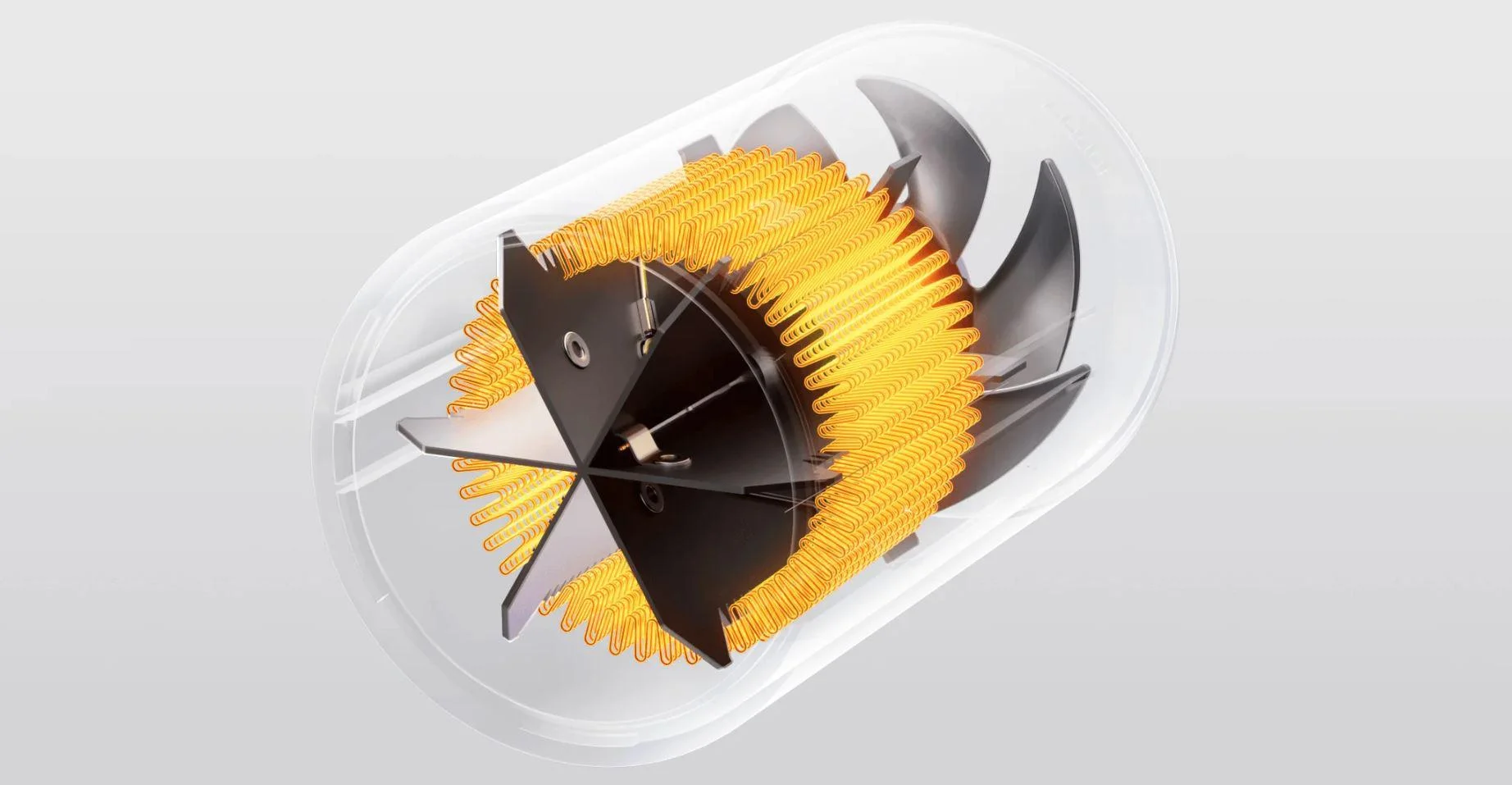 Suszarka do włosów Xiaomi Compact Hair Dryer H101 White - wyspecjalizowane cewki grzewcze o stożkowej konstrukcji