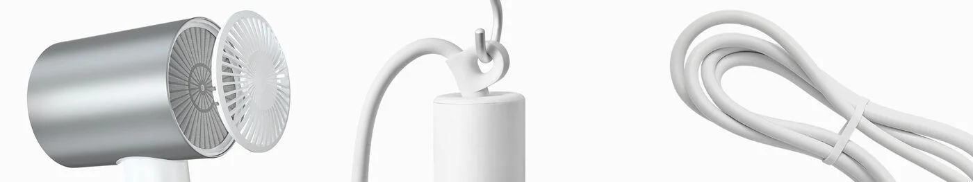 Suszarka Xiaomi Water Ionic Hair Dryer H500 - wygodny i miękki uchwyt, wyjmowany filtr oraz pętla do zawieszenia
