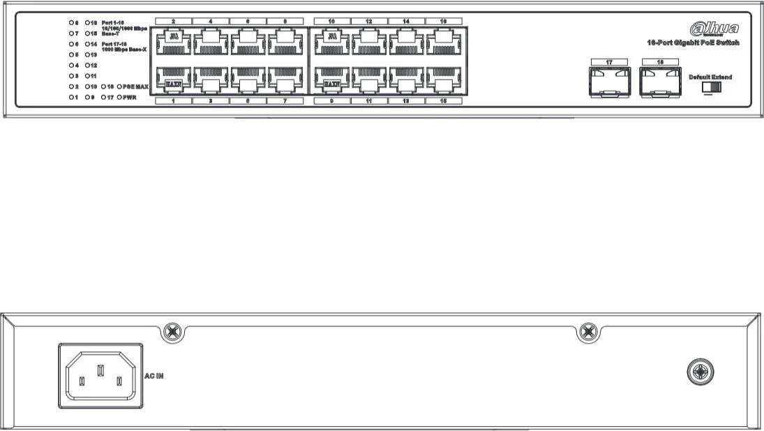 Switch Dahua PFS3218-16GT-135