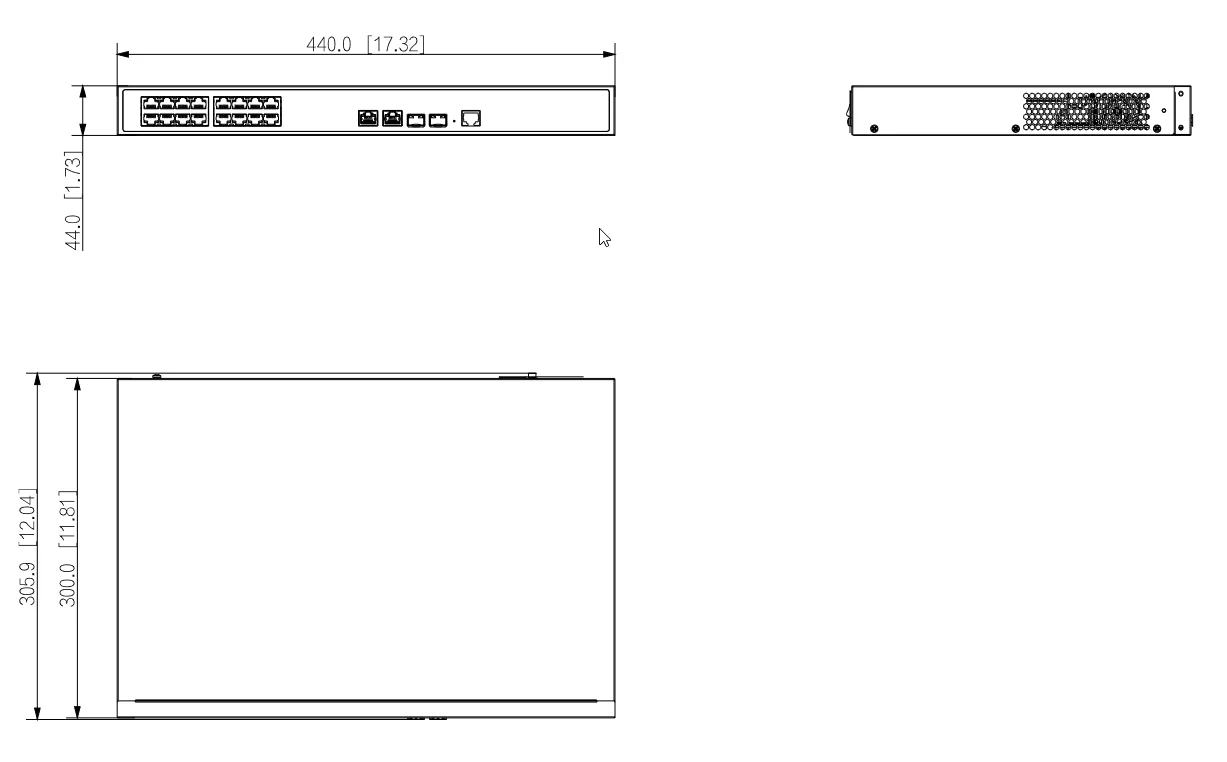 SWITCH DAHUA S4101-16ET2GF-240-C