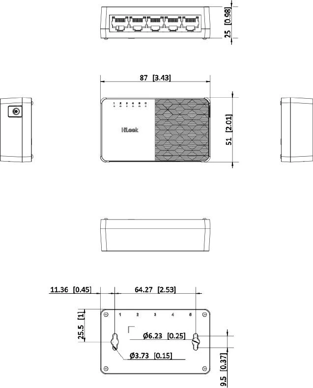 Switch Hilook by Hikvision SW-05-D 5-portowy