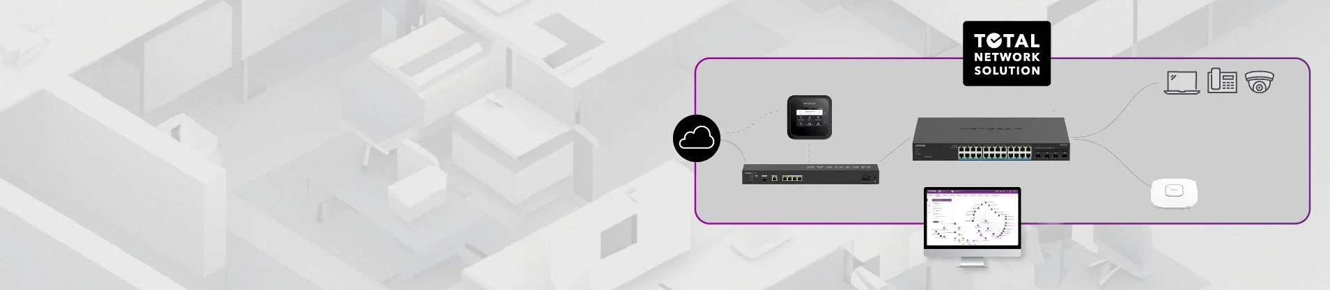 52-portowy inteligentny przełącznik Gigabit 48x PoE+ i 4 porty SFP (380W) - poznaj Total Network Solution: